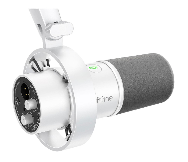 Fifine K688W Dynamiczny Mikrofon USB + XLR Biały - 1322120 - zdjęcie 3